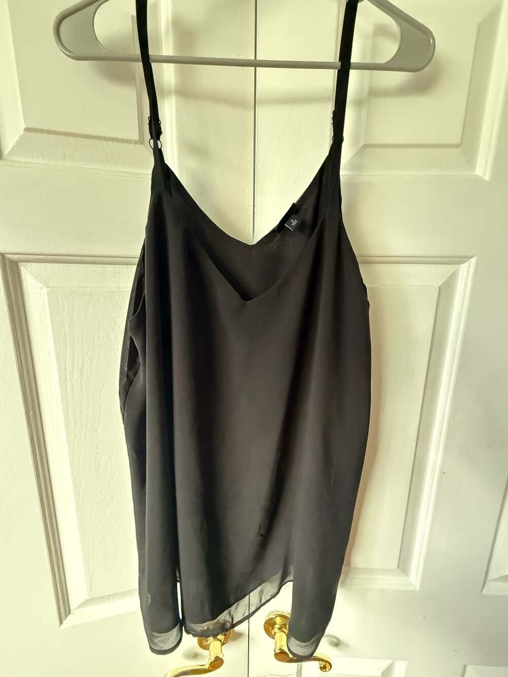 Torrid Black Chiffon V-Neck Sophie Cami Tank Top Size 2
